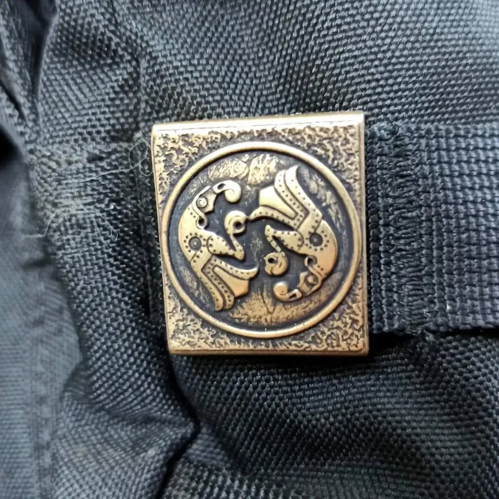 Germanic Ravens bronze Molle clip
