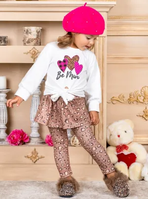 Girls Be Mine Top and Skirt-Legging Set