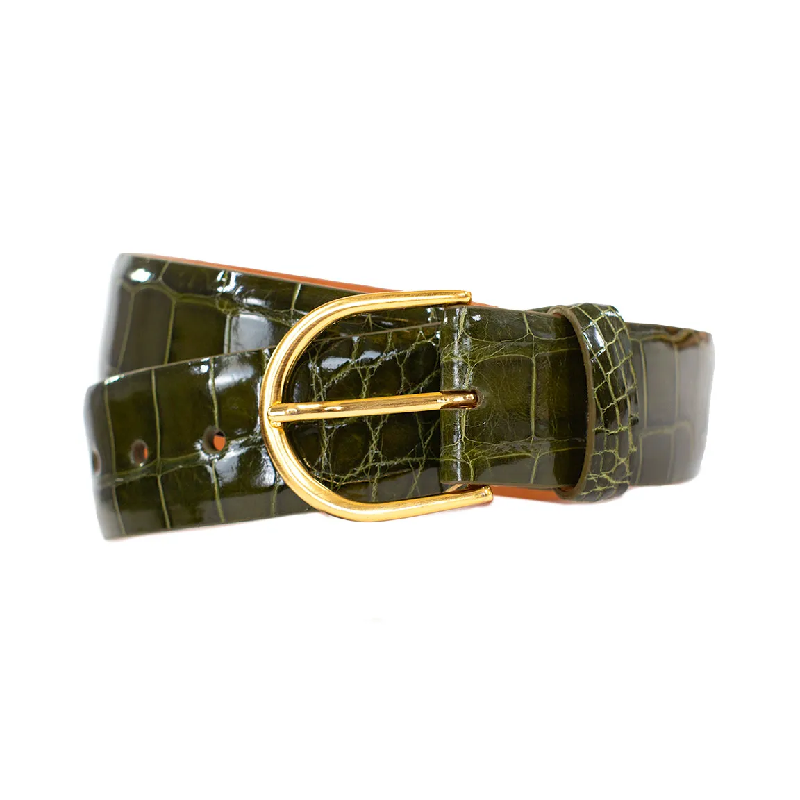 Glazed Alligator Belt