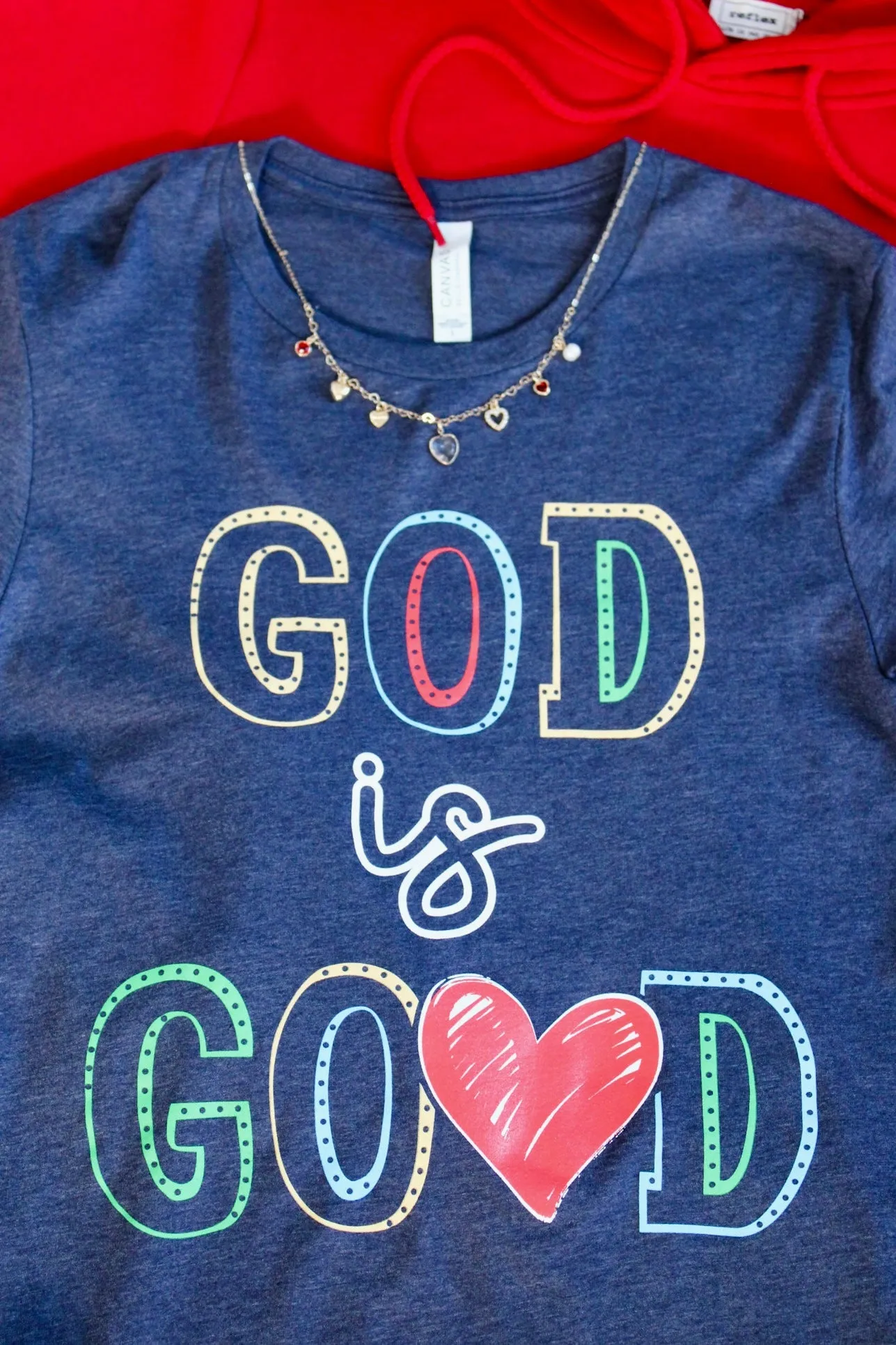 God Is Good Graphic Tee • Heather Navy
