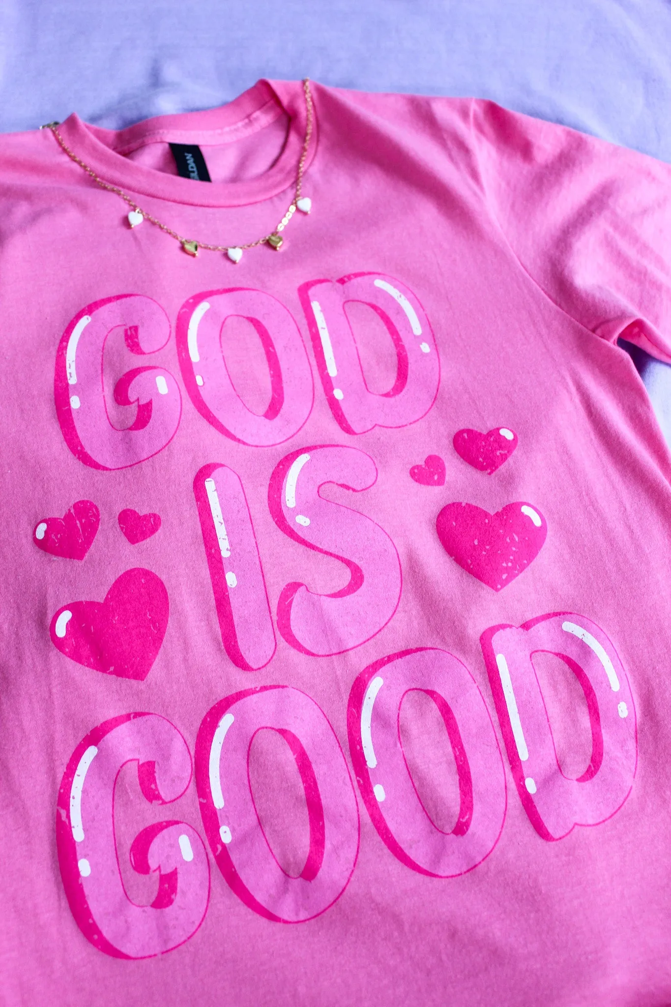 God Is Good Graphic Tee • Pink