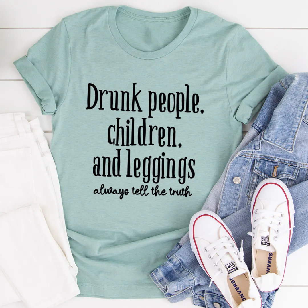 Graphic T-Shirts Drunk People Children And Leggings Tee
