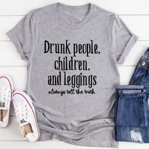 Graphic T-Shirts Drunk People Children And Leggings Tee