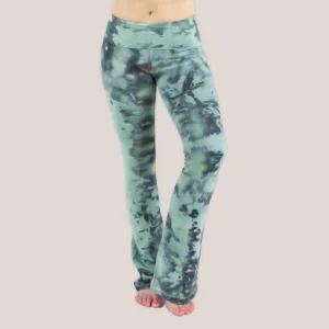 Green Camo Tie Dye Yoga Pants