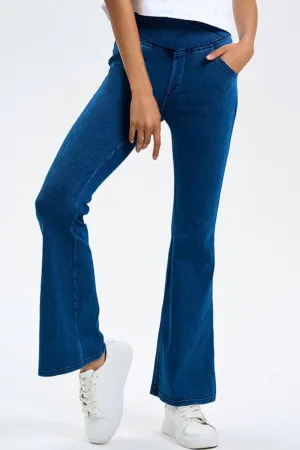 Hazel Blues® |  Basic Bae Pocketed Highly Stretchy Bootcut Jeans
