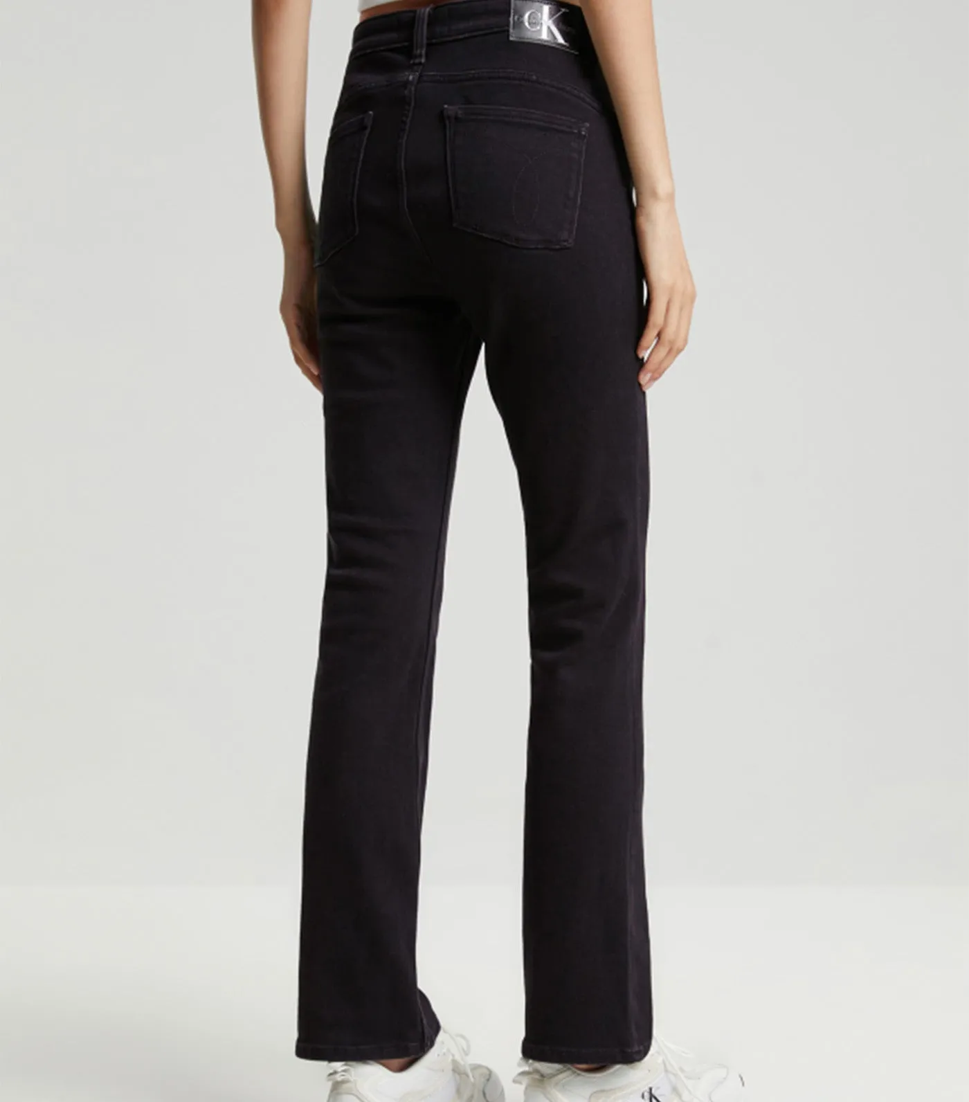 High Rise Slim Bootcut Jeans Black