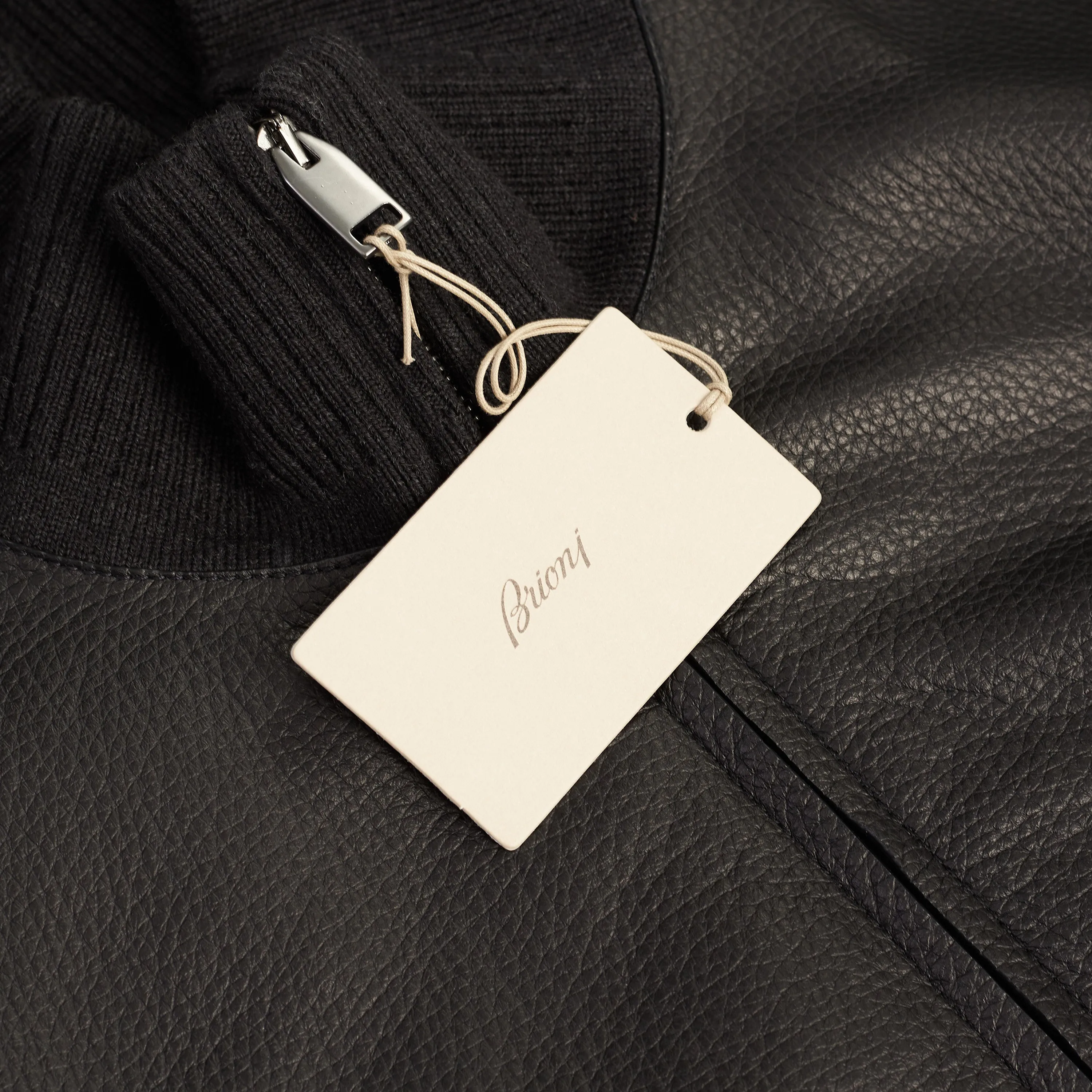 Iconic Bomber Jacket In Black Leather