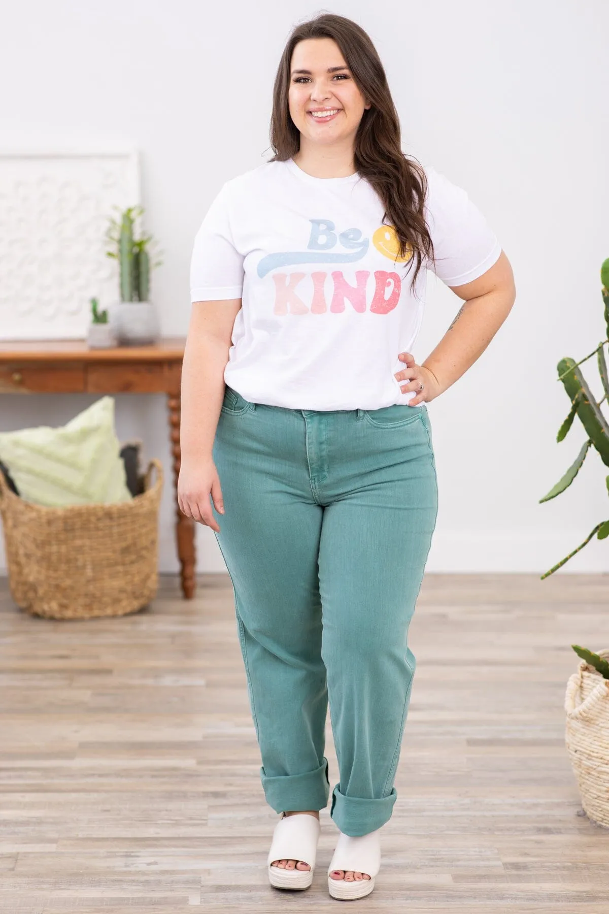 Judy Blue Turquoise Bootcut Jeans