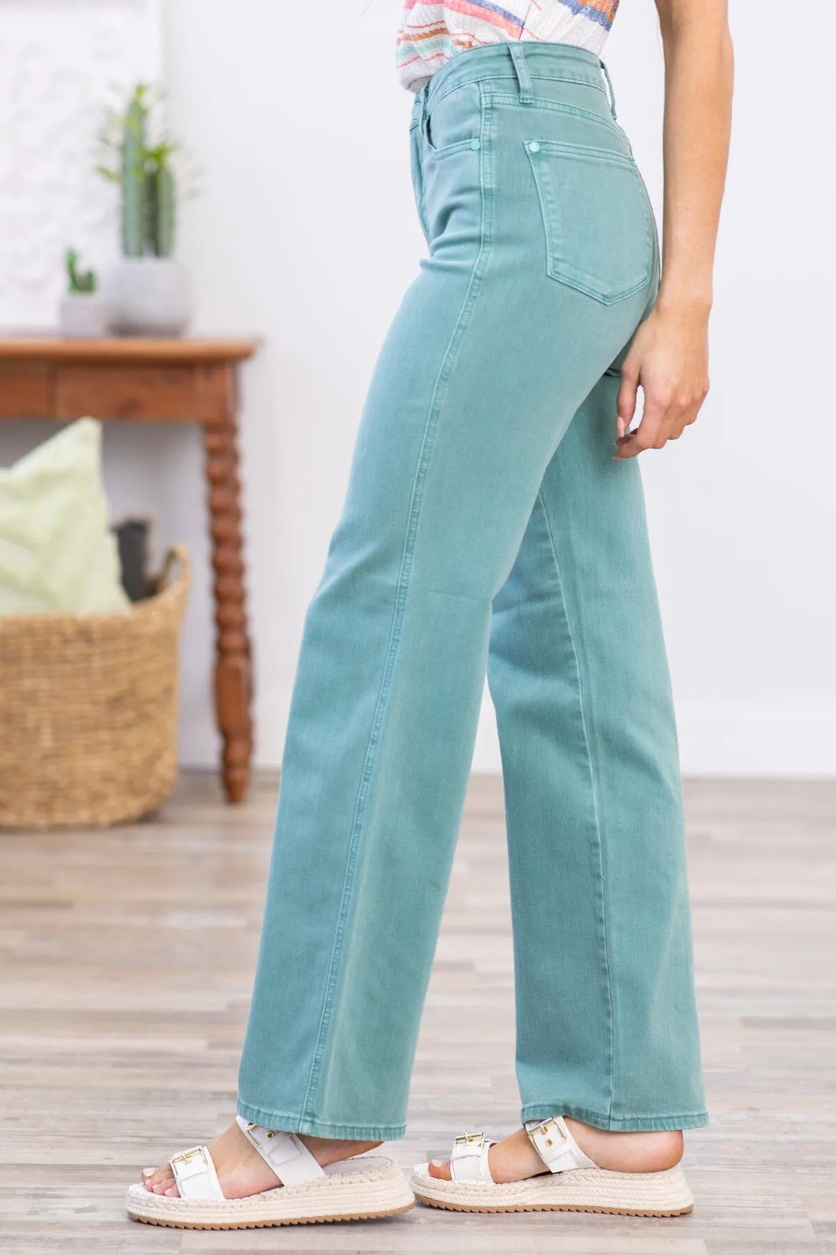 Judy Blue Turquoise Bootcut Jeans