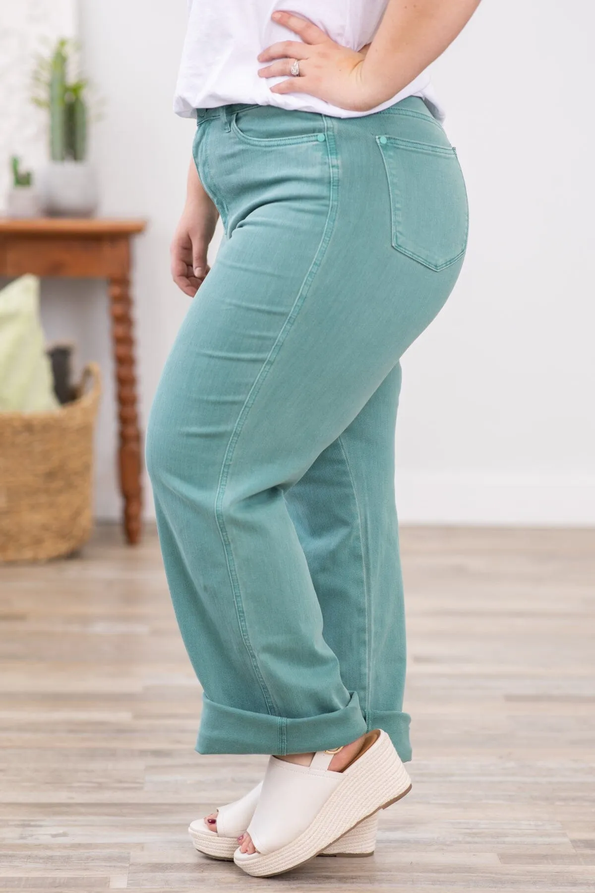 Judy Blue Turquoise Bootcut Jeans