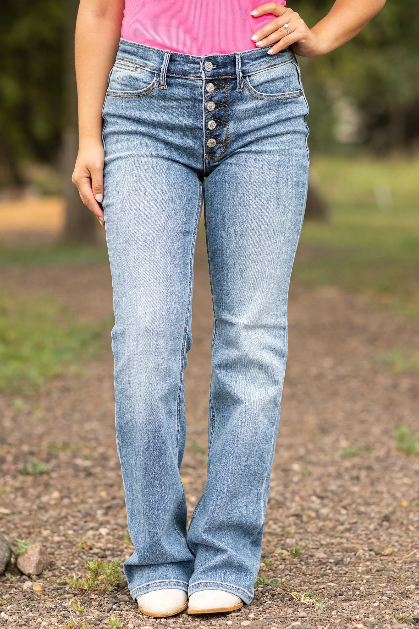 Judy Blue Vintage Wash Bootcut Jeans