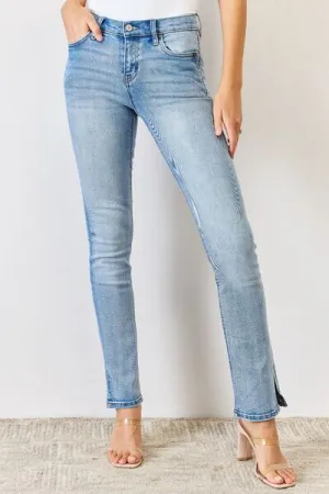 Kancan Mid Rise Y2K Slit Bootcut Jeans - Online Exclusive