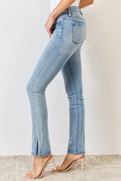 Kancan Mid Rise Y2K Slit Bootcut Jeans - Online Exclusive