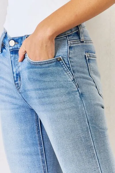 Kancan Mid Rise Y2K Slit Bootcut Jeans - Online Exclusive