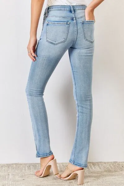 Kancan Mid Rise Y2K Slit Bootcut Jeans - Online Exclusive