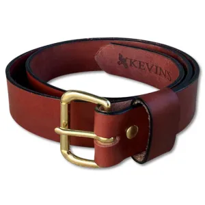 Kevin's 1.5 Inch Wide Chestnut/Oxblood Genuine Leather Belt