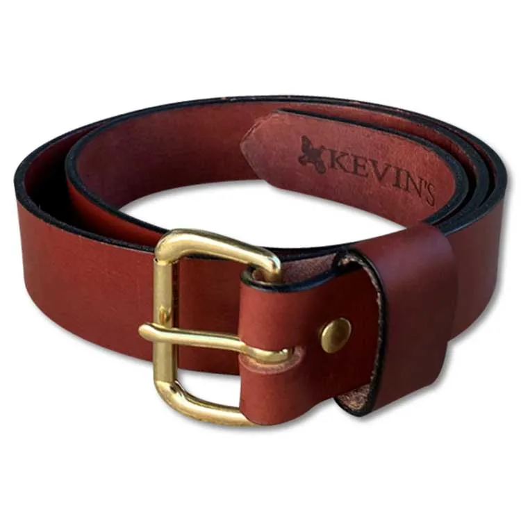 Kevin's 1.5 Inch Wide Chestnut/Oxblood Genuine Leather Belt