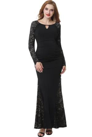 Kimi   Kai Maternity "Bella" Mermaid Maxi Dress
