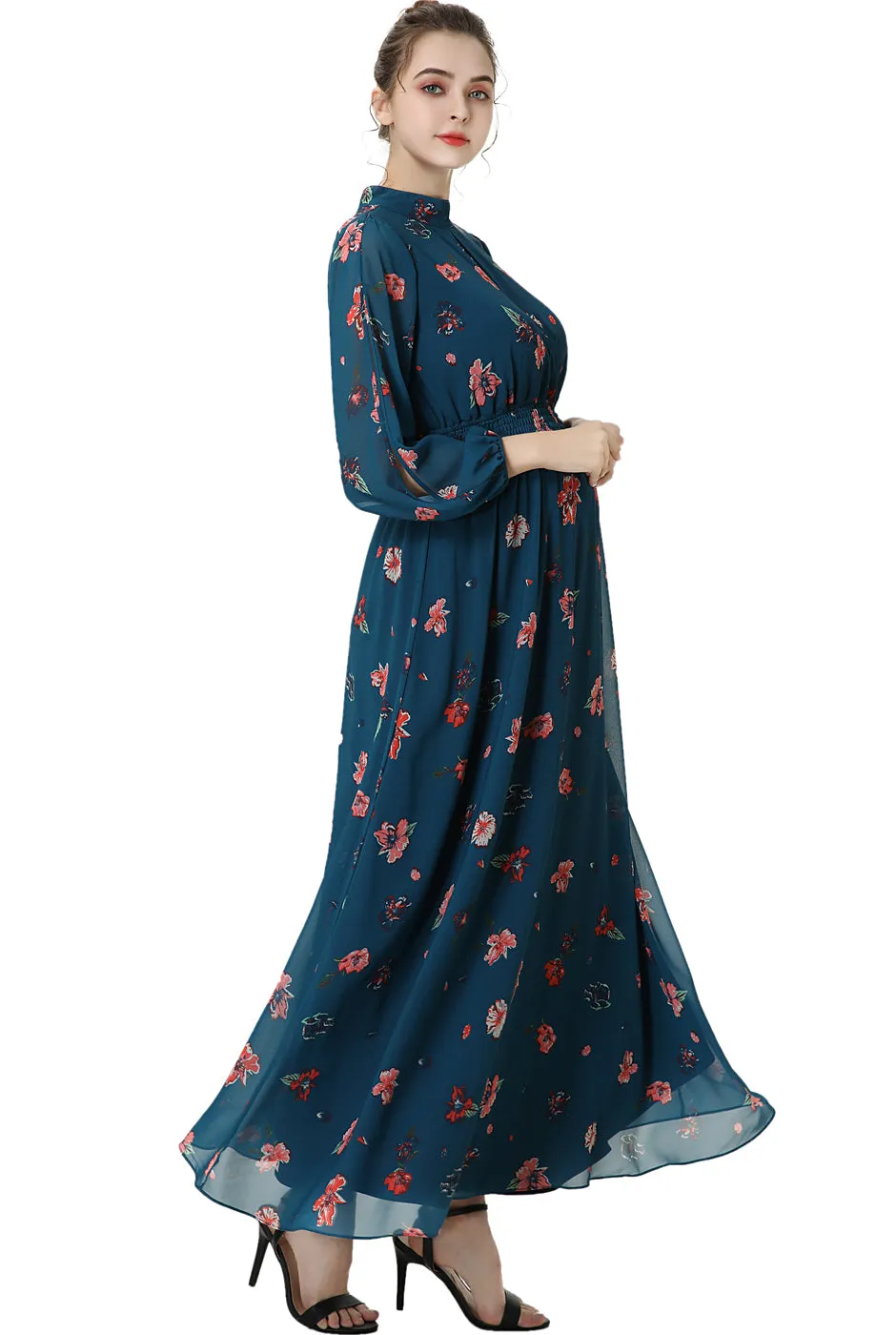 Kimi   Kai Maternity "Finley" Floral Print Maxi Dress