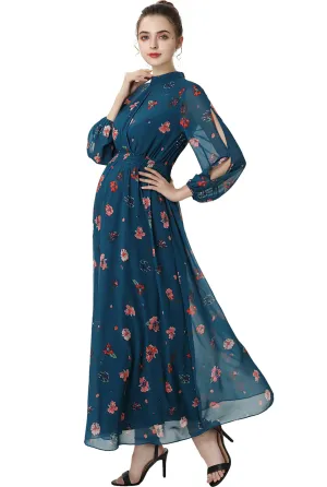 Kimi   Kai Maternity "Finley" Floral Print Maxi Dress