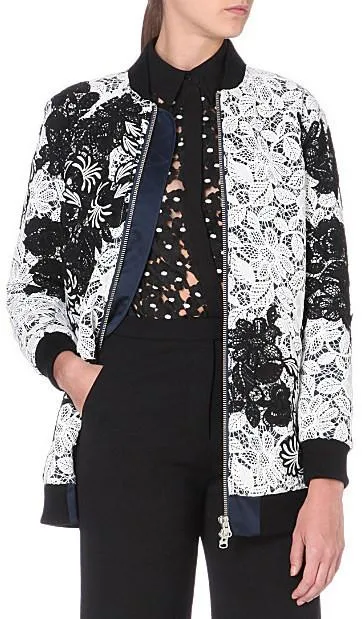 Lace Two-Toned Bomber Jacket