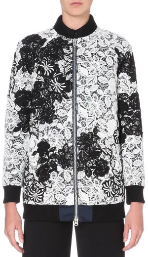 Lace Two-Toned Bomber Jacket
