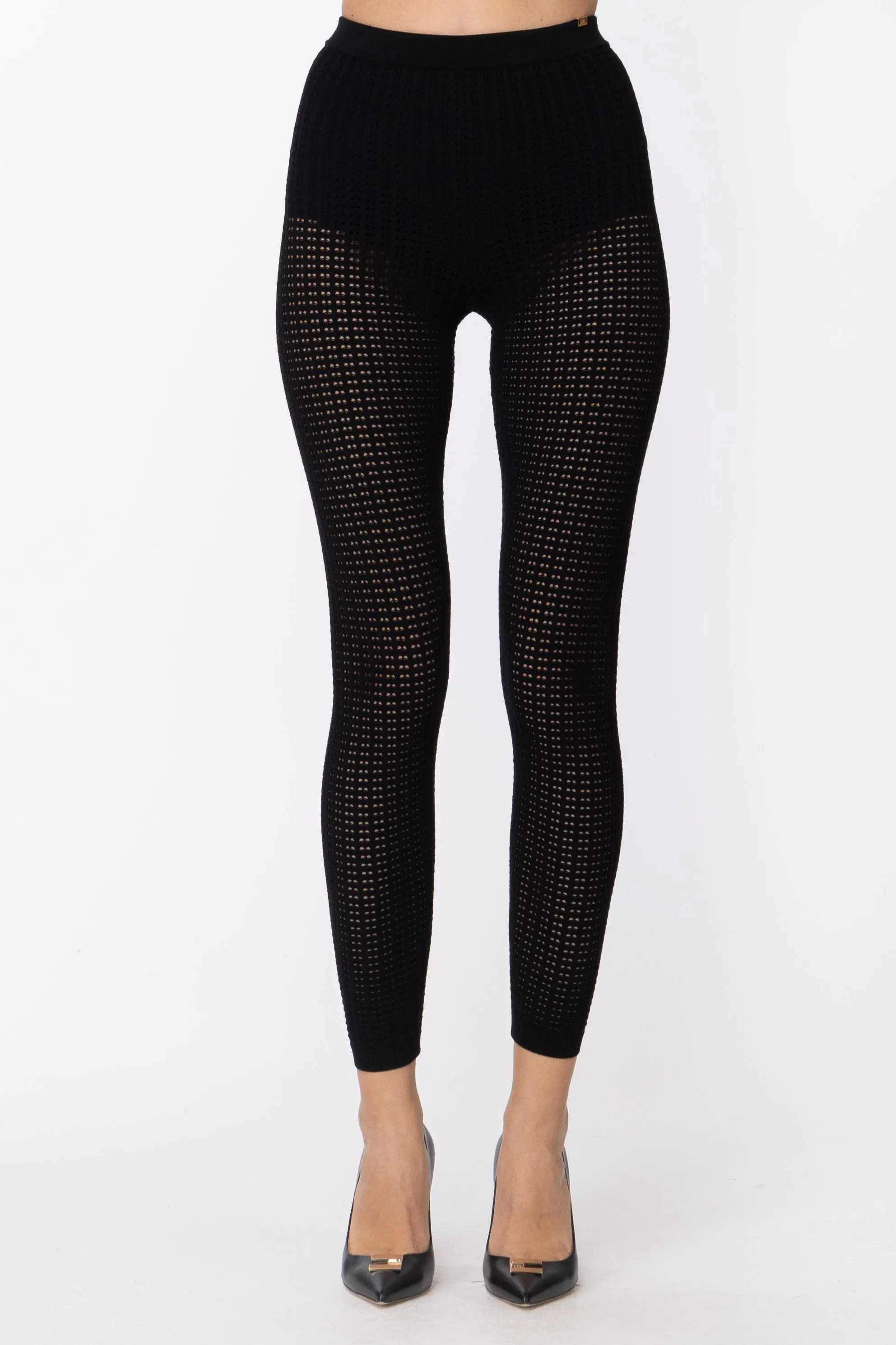 Leggings Alla Caviglia con Fascione In Punto Vita