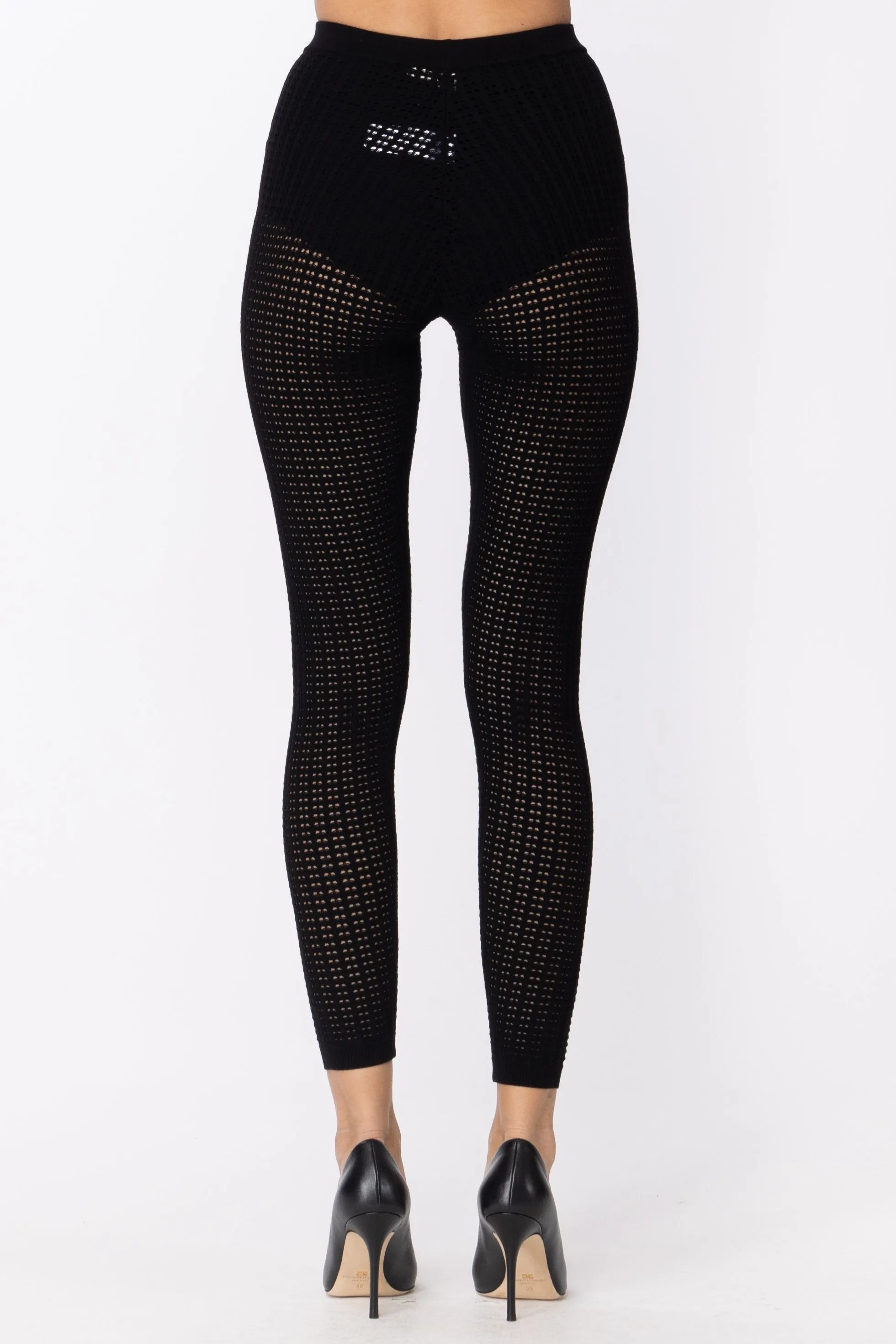 Leggings Alla Caviglia con Fascione In Punto Vita