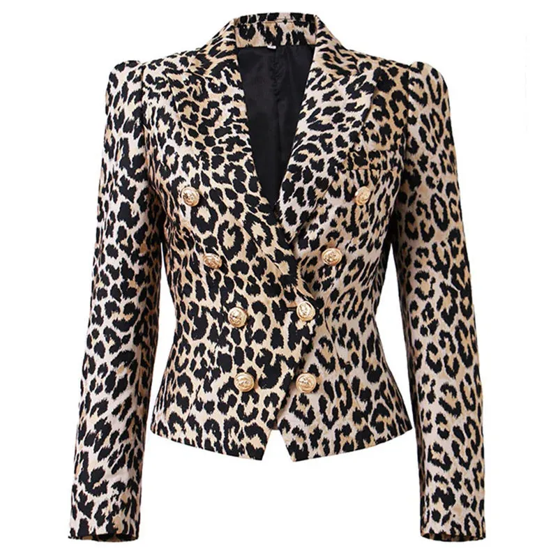 Leopard Print High Quality Blazer