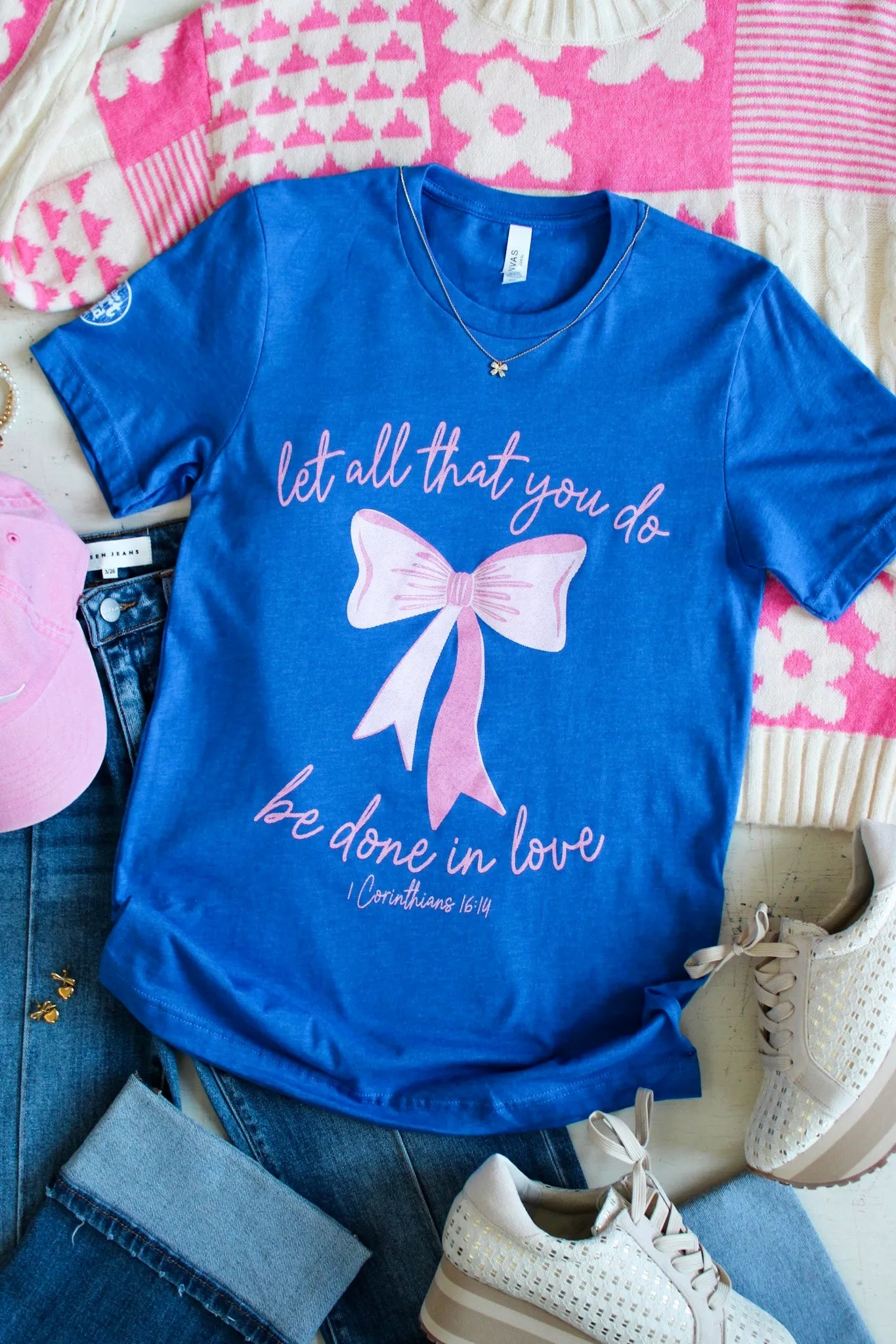 Let All That You Do Graphic Tee • Heather Blue