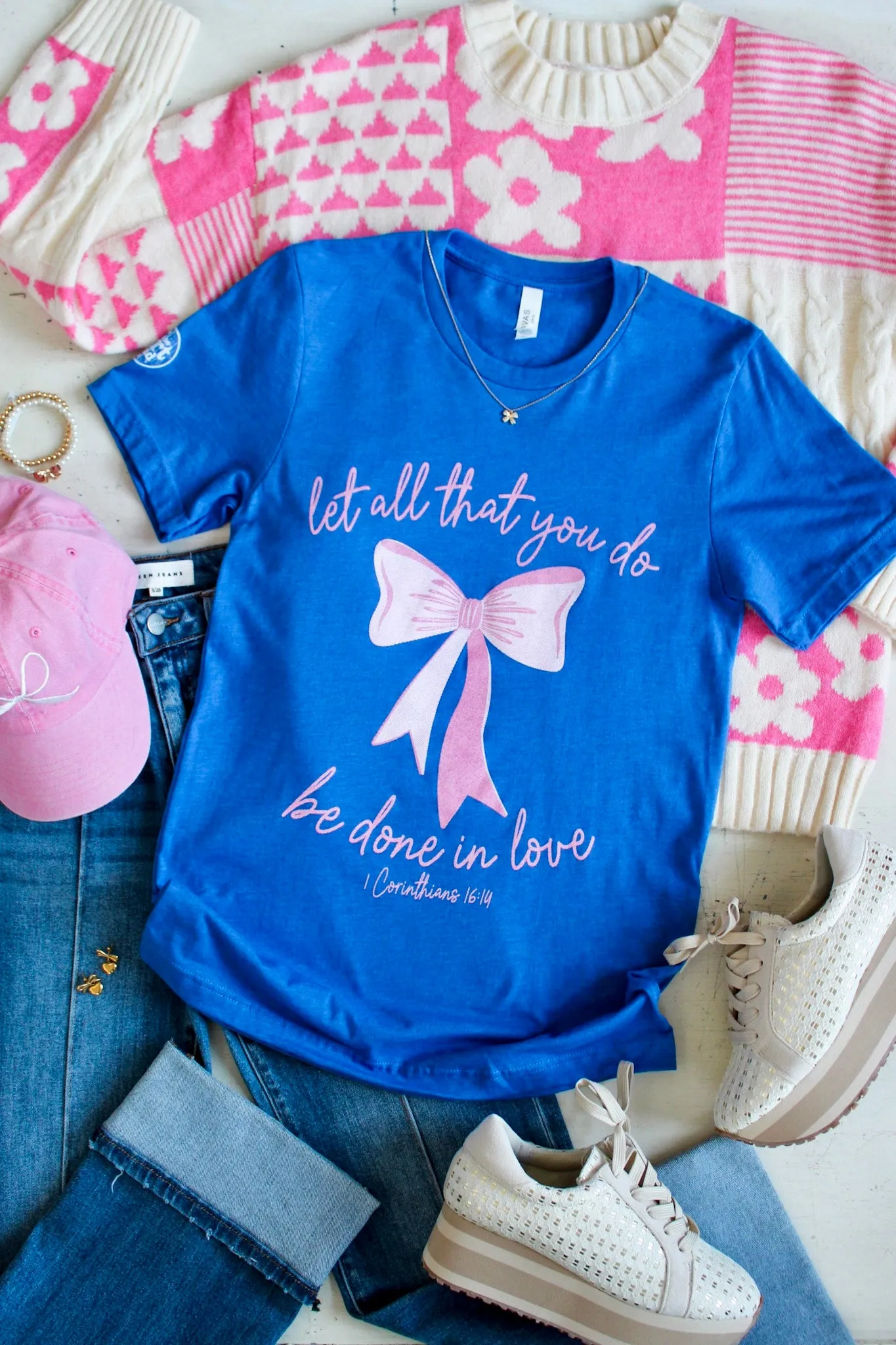 Let All That You Do Graphic Tee • Heather Blue