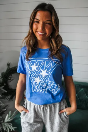 Let’s Go Kentucky Hoops Graphic Tee • Heather Blue