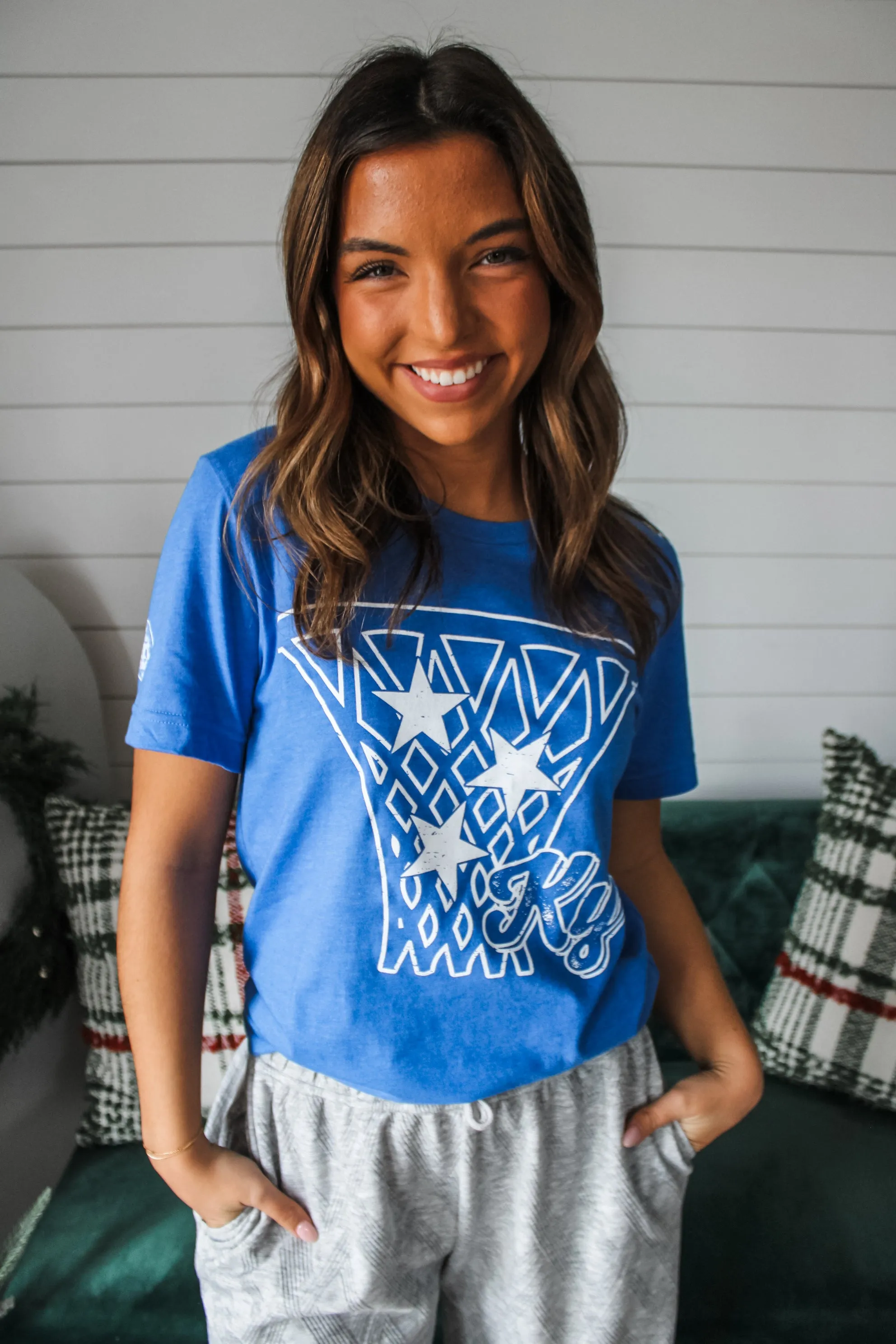 Let’s Go Kentucky Hoops Graphic Tee • Heather Blue