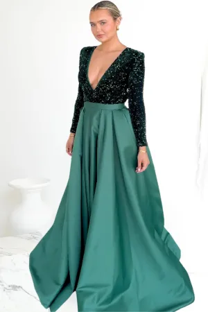 LIA STUBLLA Veronica Gown (Emerald)