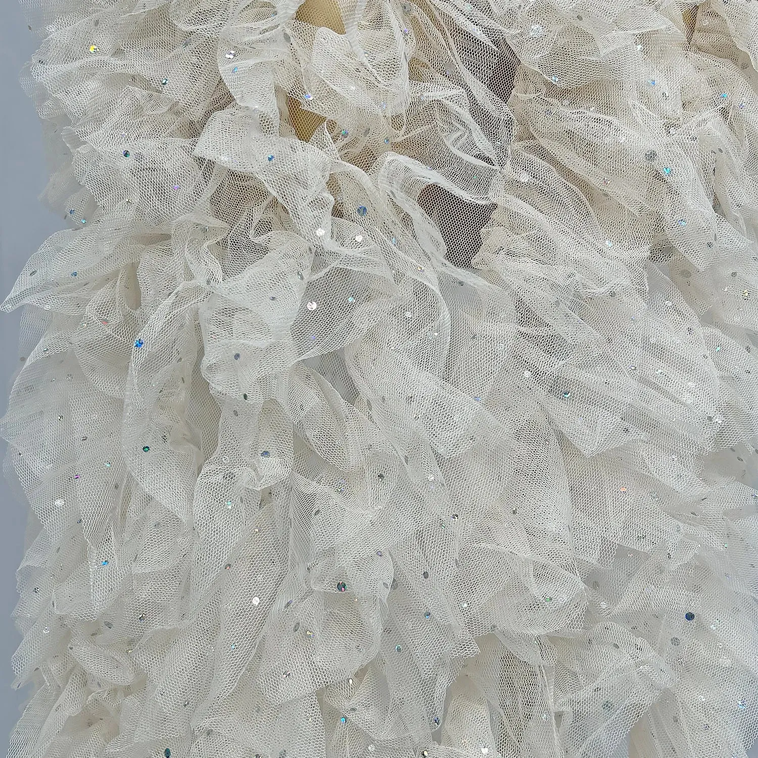Long Elegant White Flower Evening Dress