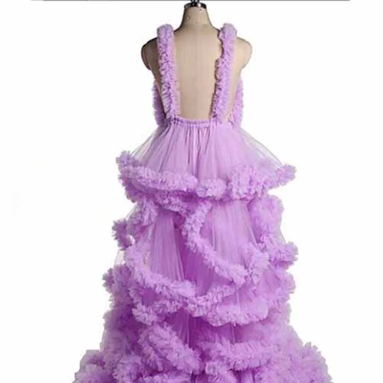 Long pleated dresses ladies photo shoot custom maternity dresses