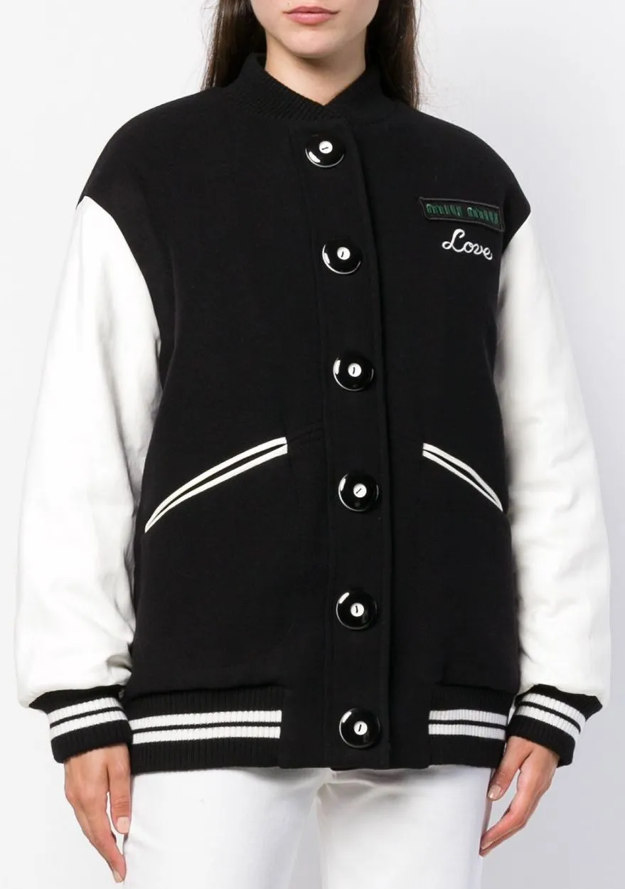 Love Embroidered Bomber Jacket