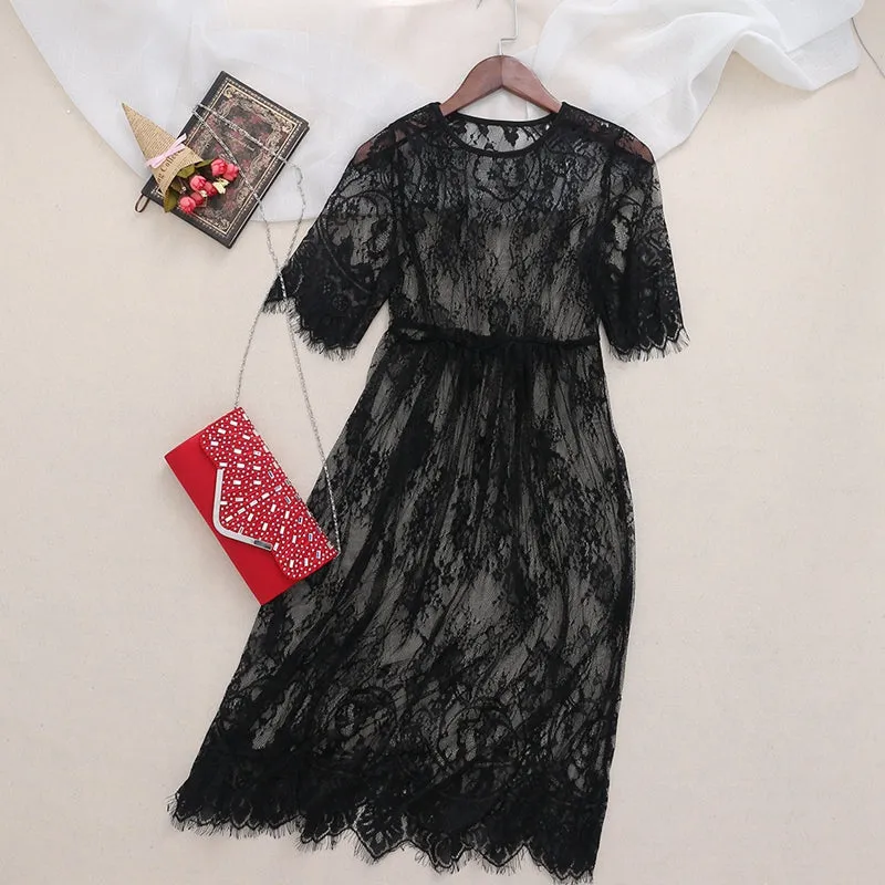 Maternity Photography Props Lace See Through Maternity Dress