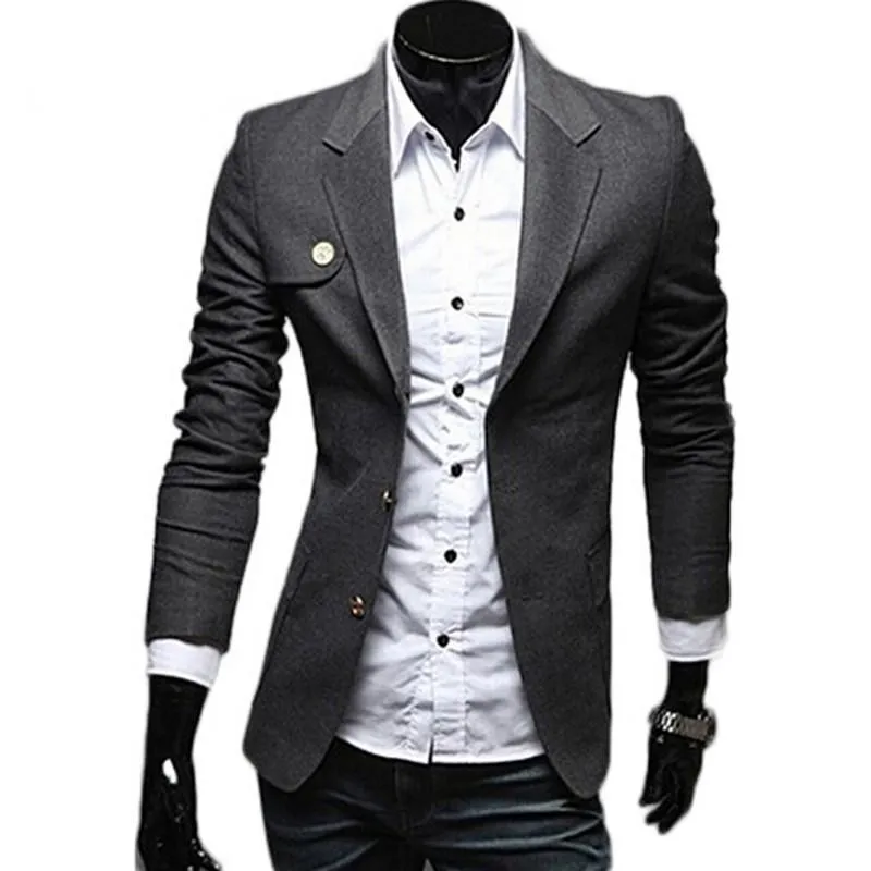 Men's Classic Single Breasted Blazer In 3 Colors