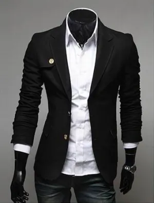 Men's Classic Single Breasted Blazer In 3 Colors