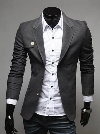 Men's Classic Single Breasted Blazer In 3 Colors
