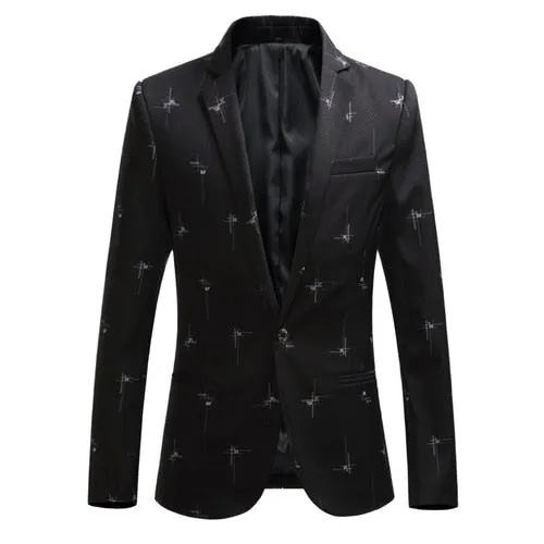 Men's Fashion Print Blazer