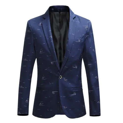 Men's Fashion Print Blazer