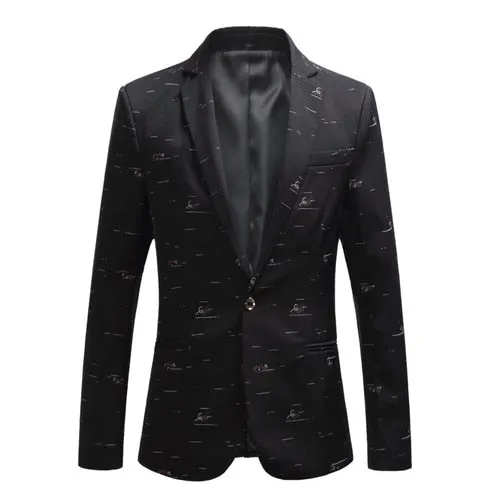 Men's Fashion Print Blazer