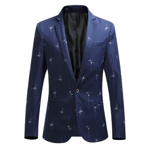 Men's Fashion Print Blazer