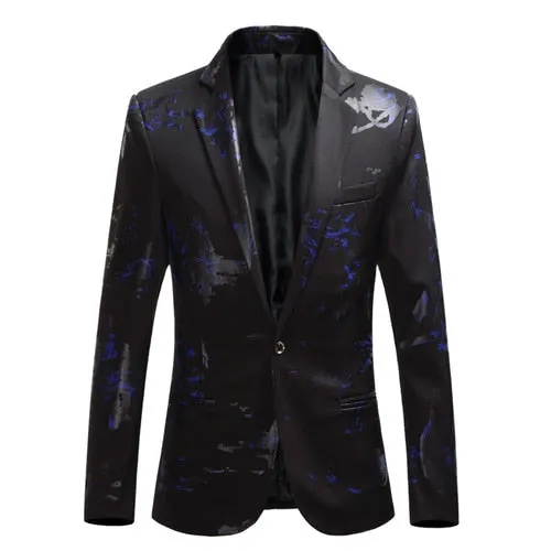 Men's Fashion Print Blazer
