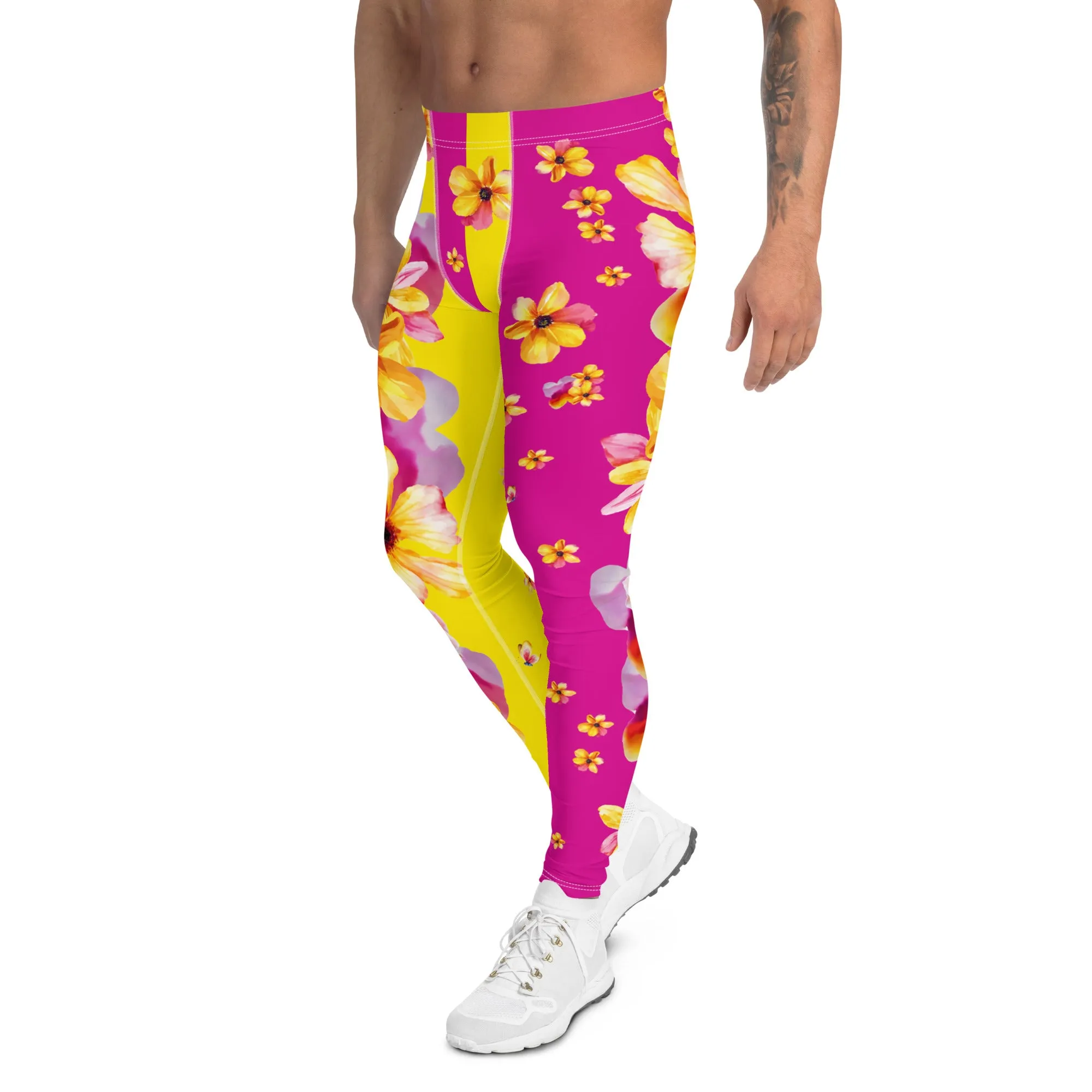 Mens Leggings, Floral Print
