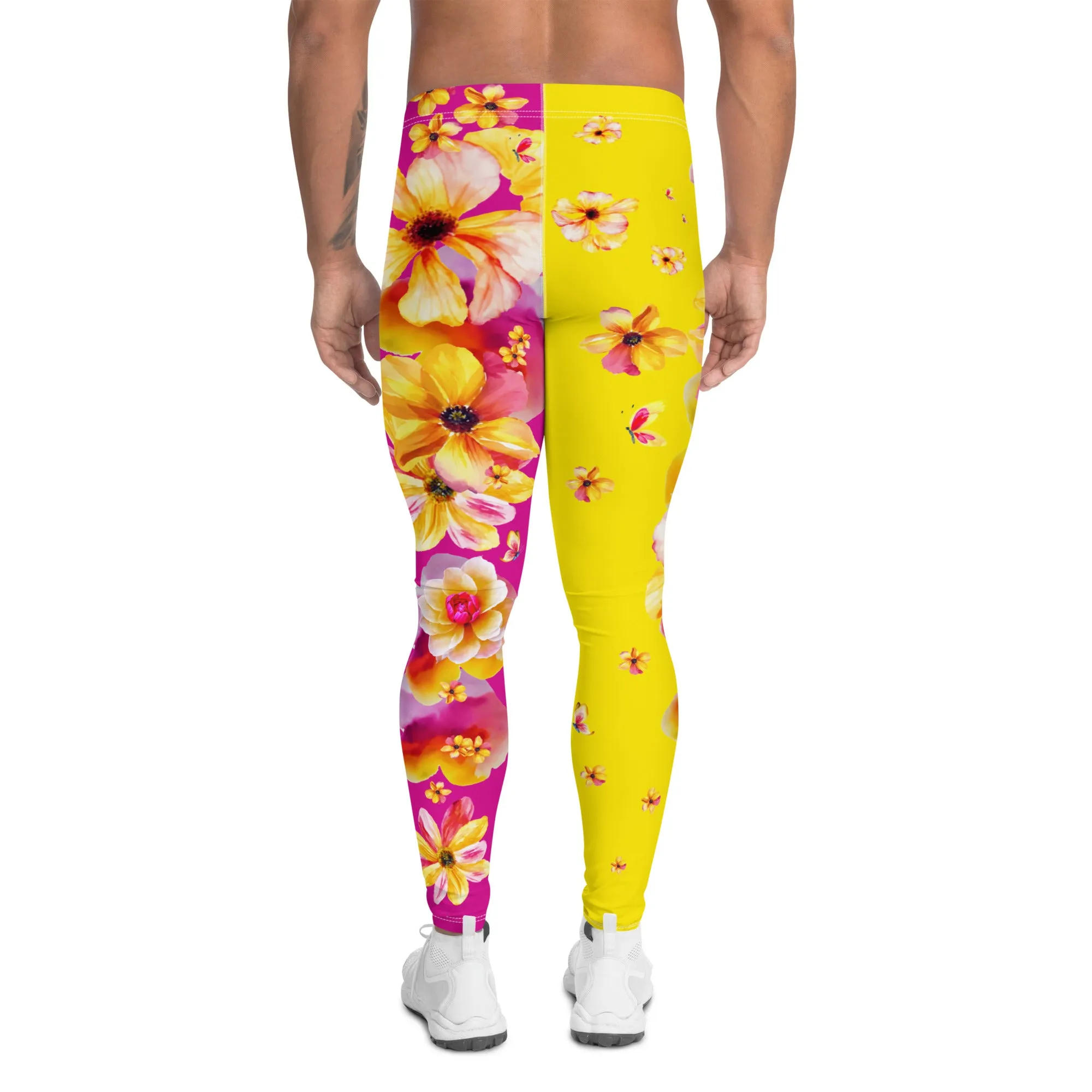 Mens Leggings, Floral Print