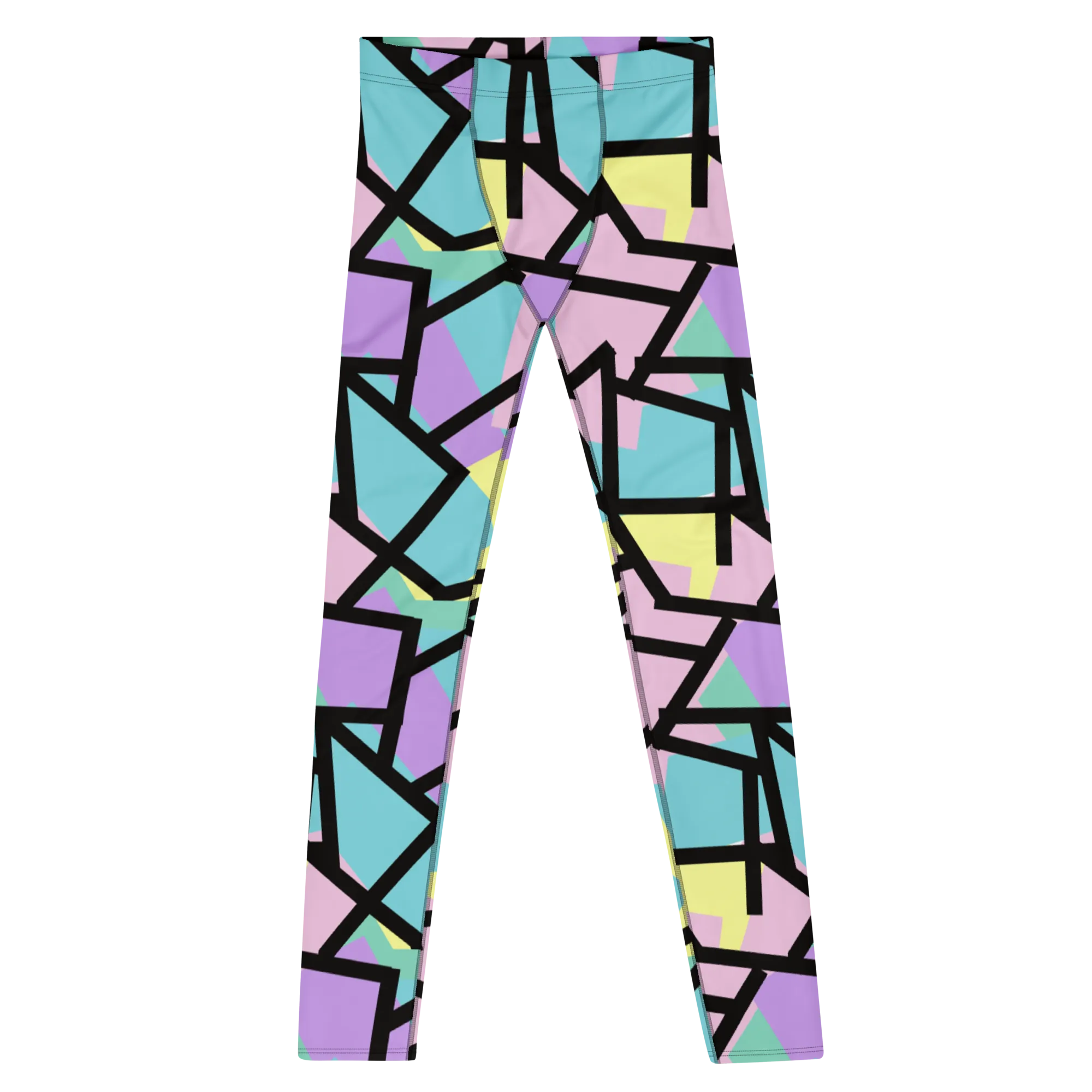 Mens Leggings, Harajuku Pastel Spiral
