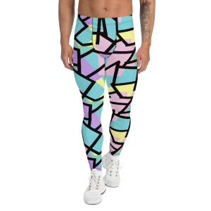 Mens Leggings, Harajuku Pastel Spiral